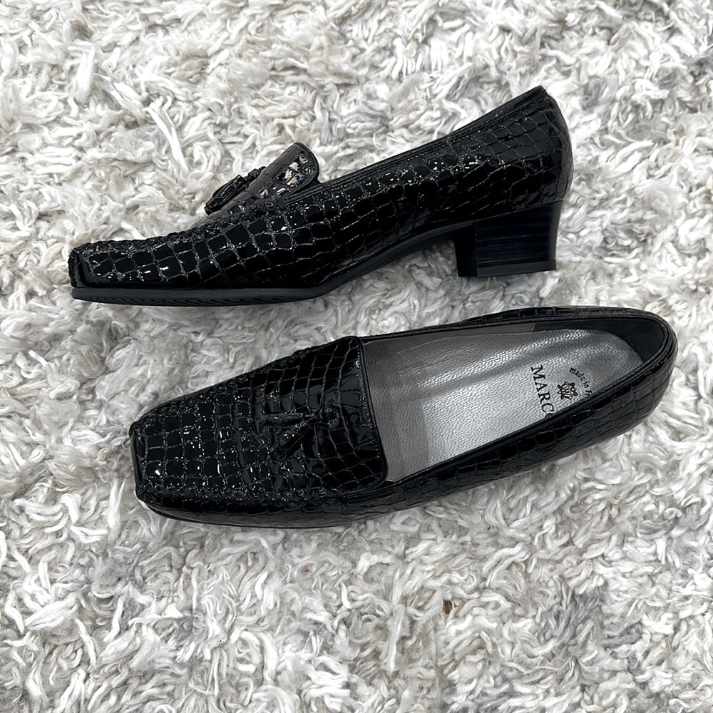 NWOT MARCO MADE IN FRANCE PATENT LEATHER SHOES